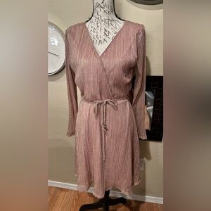 Maurice’s Faux Wrap Rose Gold Dress size Medium